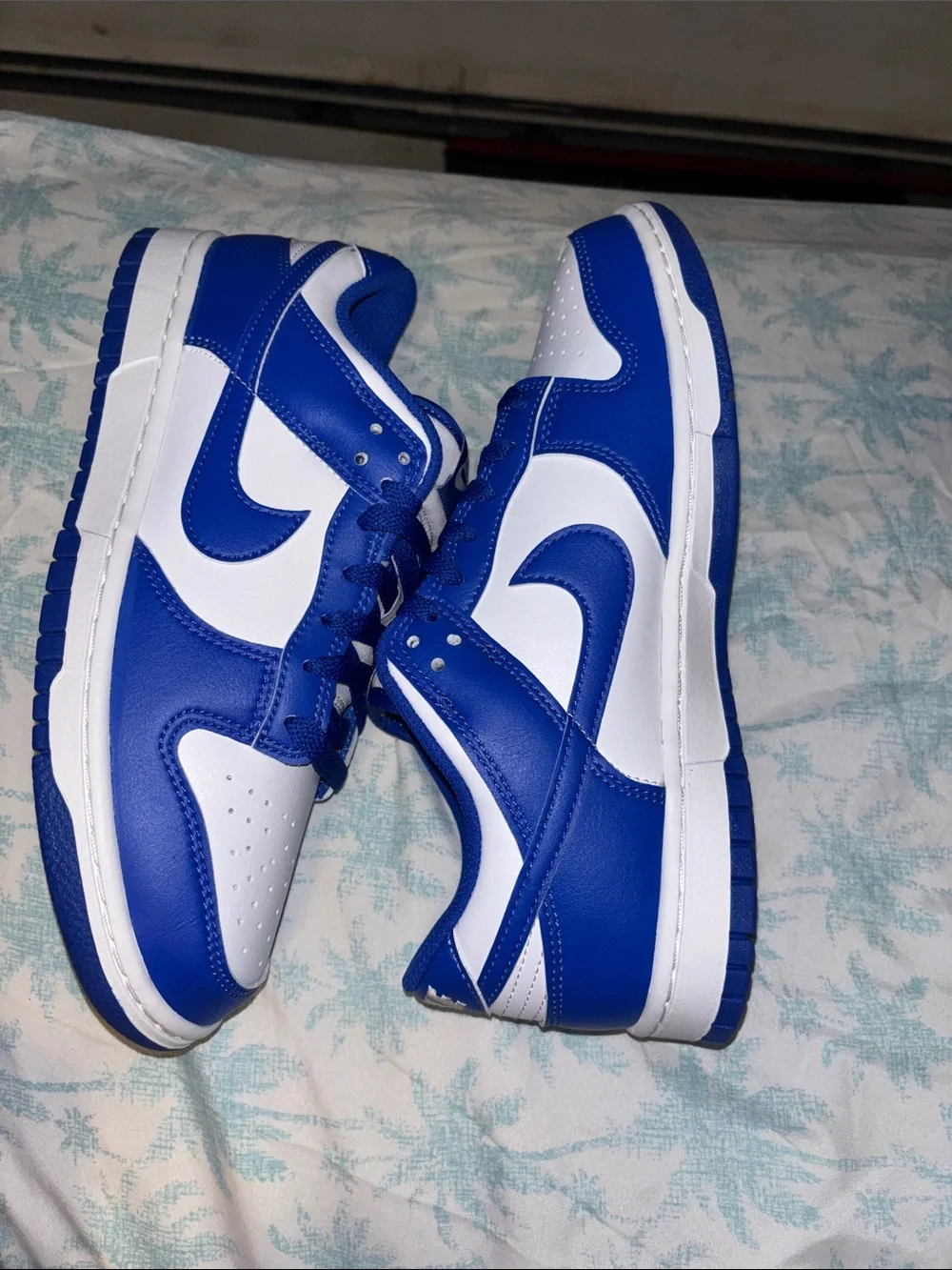 Nike Men’s Low-Top Sneakers in Royal Blue and White
